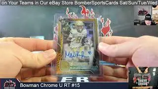 2025 Bowman University Chrome Football Double Random Team #15 4 Hobby Box Break 1 19 26
