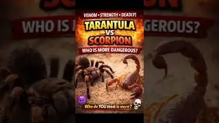 Tarantula vs Scorpion 🕷️🦂 | Who is More Dangerous? #Shorts#DesertAnimals#VenomousCreatures