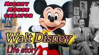 Walt Disney Mickey Mouse creator Life story #mickeymouse #mickey #disney  #viral #disneyland 
