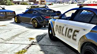 POLICE VS BULLETPROOF SPORTS CAR!  - GTA 5 Police Chase Funny Moments Mods Cheats Challenge Evade