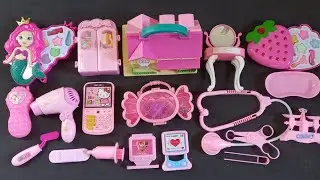 6 minutes Satisfying with unboxing Pink doctor tools, makeup toys, & dollhouse | ASMR