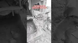 🔨Using Sledge Hammer To Demo Concrete Foundation #demo #concrete #concretework