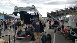 big girl in the pits at Night of Fire Keystone as it started to rain 2022