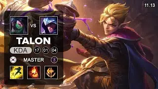 Talon Mid vs Akali - KR Master Patch 11.13