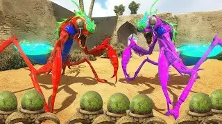 Salvei Uma F&ecirc;mea Louva-a-Deus Do Allosaurus No Deserto! Casamos e Tivemos 12 Ovos F&eacute;rteis! Ark