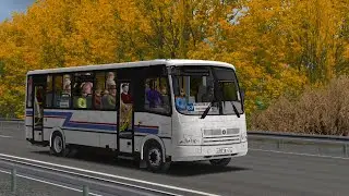 OMSI 2, покатушки на Чистогорском ПАЗ 320412-05 (гос.номер: О 981 ВУ 50)
