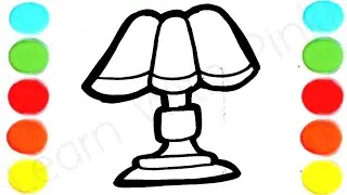 how to draw table lamp with colour || Table lamp Drawing ||table lamp Drawing easy forbeginner.