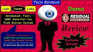 Residual Income System Review, Bonuses, Demo: $30,000/Month Recurring Affiliate Commission System
