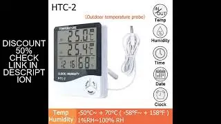 LCD Digital Temperature Humidity Meter HTC-2/HTC-1 Home Indoor Outdoor Hygrometer Thermometer Weathe