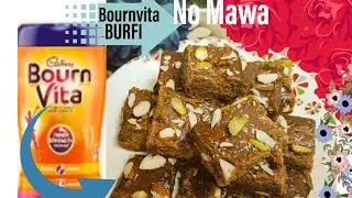 Bournvita Burfi || No Mawa Easy Chocolate Burfi Recipe
