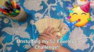 Unstuffing my 52 Envelope Challenge!!