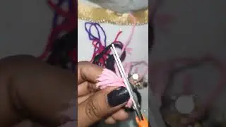 Wool Thread Flower Hair Rubber Band DIY #kabad se jugaad with sara diy