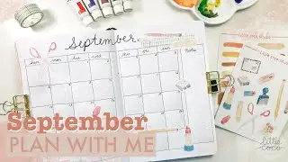 September 2020 Plan With Me | Bullet Journal Setup | Little Coco Studio