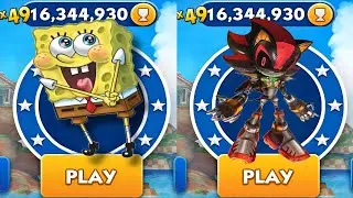 Sonic Dash - SpongeBob Run VS Reaper Metal Sonic _ Movie Sonic vs All Bosses Zazz Eggman