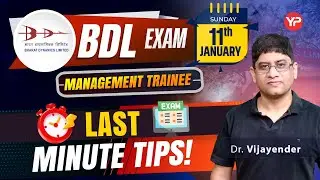 Last-minute Tips for the BDL MT Written exam 11th Jan 2026 | All the Best!