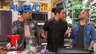 El Chef James cocina unas cachapas venezolanas junto a Chino y Nacho | Un Nuevo Día | Telemundo
