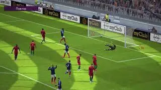 Удар Брозовича с лета в матче Pes20 mobile