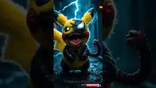 Pikachu + Venom #fusion #venom #pikachu