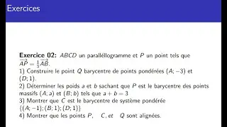 Exercice 02 - Barycentre