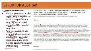 Metode Penelitian - Abstrak