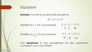 Introduzione alle equazioni
