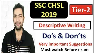 SSC CHSL 2019 Tier-2 Very Important Suggestions💪| Must watch everyone