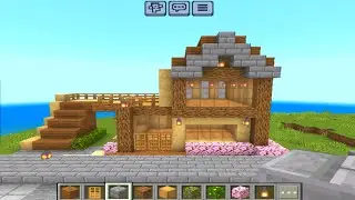 Minecraft Creative Mode | Wooden Starter House Build 🏠