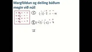 8. bekkur - margf&ouml;ldun og deiling