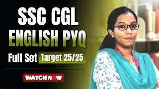 SSC CGL | ENGLISH PYQ| Full Set | Target 25/25 | Must Watch | VERANDA RACE SSC