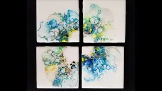 Dutch Pour Coasters 🎨Paint pouring 🎨Dutch Pour - Resin
