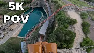 Iron Rattler Back Row POV [5K] | Six Flags Fiesta Texas 2025