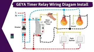 Wiring Install GEYA Timer Relay GRT8-LS For Staircase Light Switch I Save Energy I DIY Electrical
