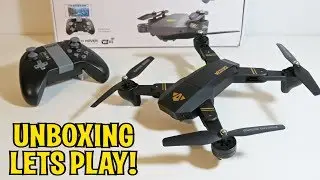 UNBOXING & LETS PLAY -VISUO TIANQU XS809W Foldable - DJI Mavic Clone - Toy Drone Review