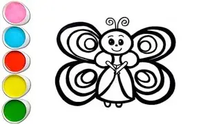How to draw flying bee easy ll Ladies bee drawing with colour drawing ll step by step.