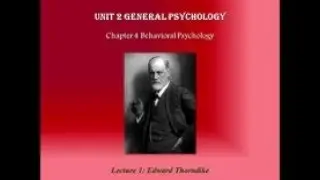 Chapter 4 Lecture 1 Edward Thorndike
