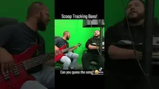 Scoop Laying down some bass tracks! Can you guess what song it is?! #coverband #music #classicrock