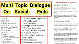 multi topics Dialogue on social evil