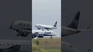 Belo Pouso de um Embraer E195 da Azul em #Viracopos (Campinas) - #shorts #aviation #planespotting