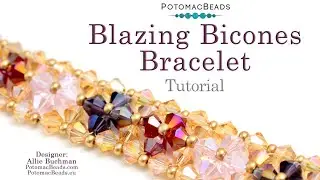Blazing Bicones Bracelet - DIY Jewelry Making Tutorial by PotomacBeads