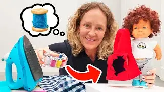 Ein Loch in Lucas’ Weste? Nicole repariert sie mit Nadel und Faden