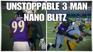 UNSTOPPABLE 3 MAN NANO BLITZ | HOW TO GET PRESSURE ON THE QUARTERBACK IN MADDEN 18