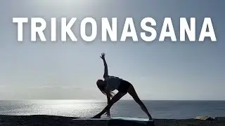 Utthita trikonasana - triángulo - Lucía Liencres yoga