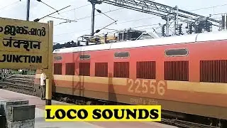 WAP4 Loco Sounds Of Compressor Traction Motor Blowers | Kerala Express At Ernakulam