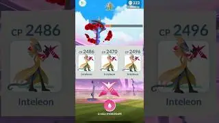 Using 3x Gigantamax Inteleon Team in Raid #pokemongo