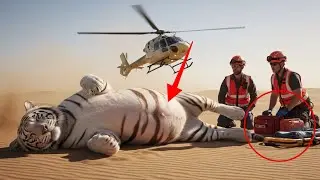 A White Tiger Collapsed in the Sahara &mdash; What the Rescue Team Did Next Was Unbelievable