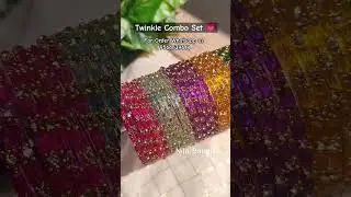 Twinkle Combo Set 💗 #trending #banglesmanufactures #bangles #glassbangles #jewellery #glassjewellery