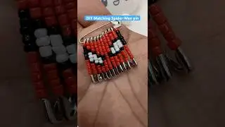 DIY matching Spider-Man brooch #aesthetic Spider-Man safety pin#craft ideas#shorts#youtube