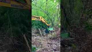 🟢 Mulcher on excavator OMEF TE9! #forestryequipment #brushcleaner
