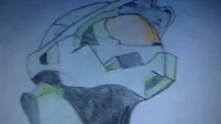 Master chief's helmet drawing