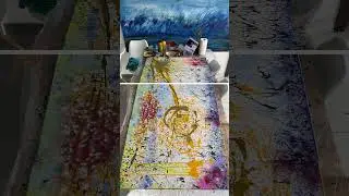 A new painting, born in Dubai by a traveling artist Moon Suk #TravelingArtist#ArtInDuba#Painting